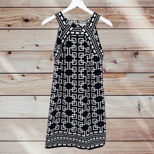 A3 crown ivy dress womens size 4 navy white geo preppy
